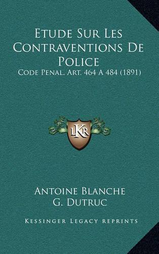 Etude Sur Les Contraventions De Police