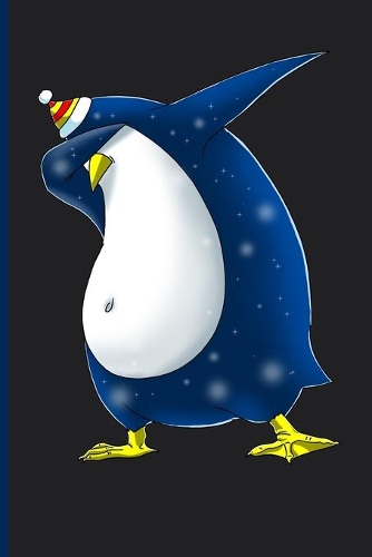 Dabbing Penguin Lined Christmas Notebook