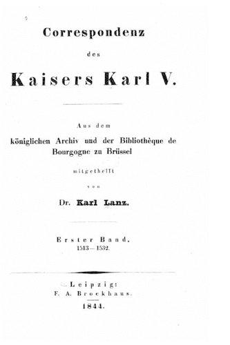 Correspondenz des kaisers Karl V