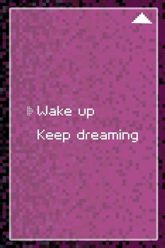 Wake Up Keep Dreaming: All Purpose 6x9 Blank Lined Notebook Journal Way Better Than A Card Trendy Unique Gift Black and Pink Pixels 8Bit