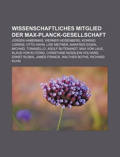 Wissenschaftliches Mitglied Der Max-Planck-Gesellschaft