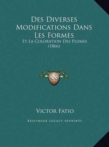 Des Diverses Modifications Dans Les Formes