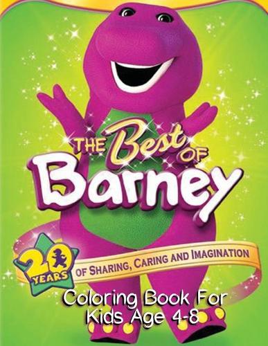 Barney Coloring Book For Kids Age 4-8