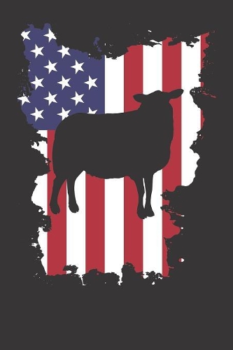 Notebook: Sheep USA Flag America 4th Of July Murica Gift Dot Grid 6x9 120 Pages Journal