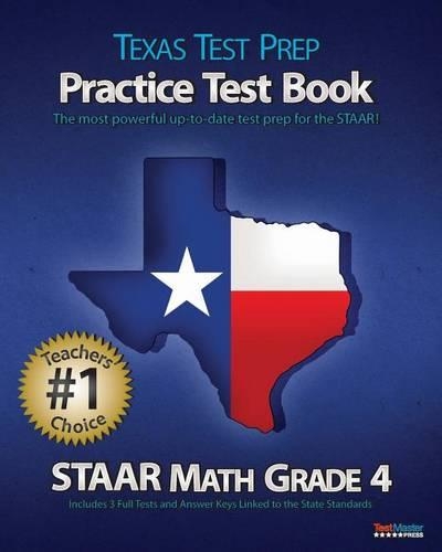 Texas Test Prep Practice Test Book Staar Math Grade 4
