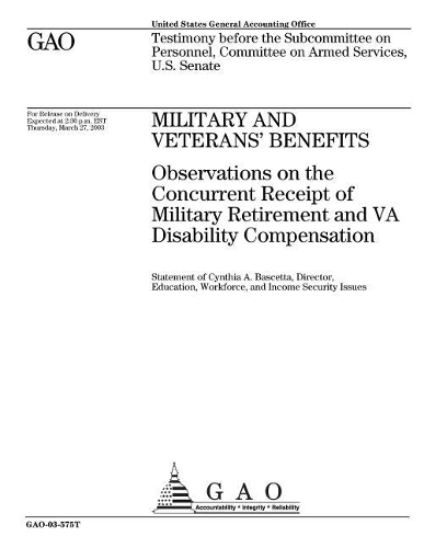 Military and Veterans' Benefits: Observations on the Concurrent Receipt of Military Retirement and Va Disability Compensation