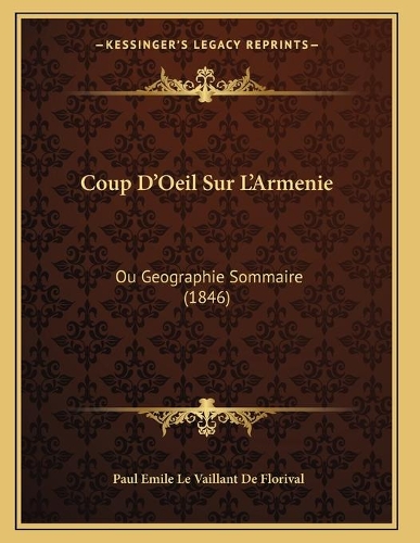 Coup D'Oeil Sur L'Armenie