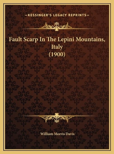 Fault Scarp In The Lepini Mountains, Italy (1900)