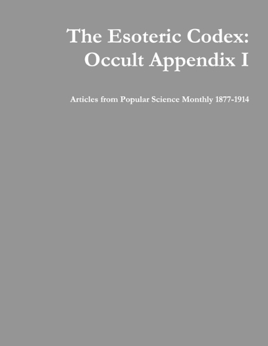 The Esoteric Codex: Occult Appendix I