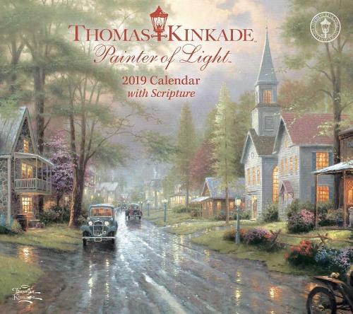 Thomas Kinkade Painter of Light with Scripture 2019 Deluxe Wall Calendar