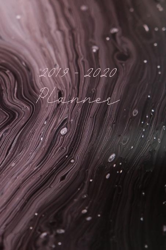 2019 - 2020 Planner: September 2019 - June 2020 Daily Planner with Calendar Dates, Swirly Purple Liquid Cover