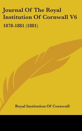 Journal Of The Royal Institution Of Cornwall V6