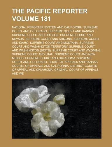 The Pacific Reporter Volume 181