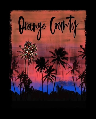 Orange County: California Christmas Notebook With Lined College Ruled Paper For Taking Notes. Stylish Tropical Travel Journal Diary 7.5 x 9.25 Inch Soft Cover. For