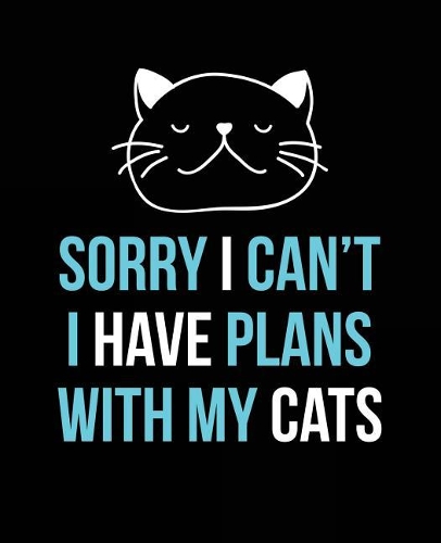 Sorry I Can't I Have Plans with My Cats: Composition Notebook Wide Ruled School Journal