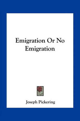 Emigration Or No Emigration: (English)