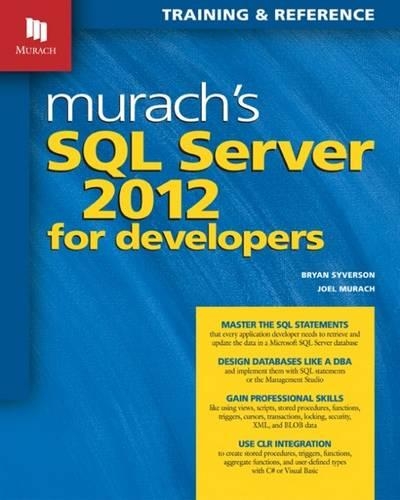 Murachs SQL Server 2012 for Developers