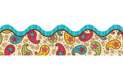 Paisley Power Scalloped Bulletin Board Borders