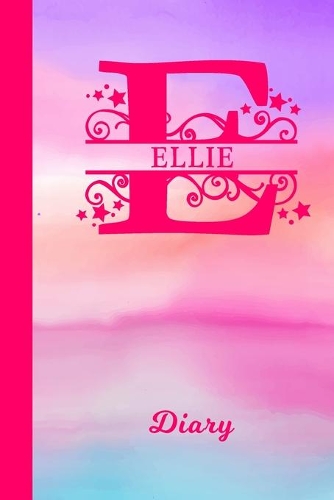 Ellie Diary: Personalized First Name Personal Writing Journal - Cute Pink Purple Watercolor Cover - Daily Diaries for Journalists & Writers - Note Taking - Write