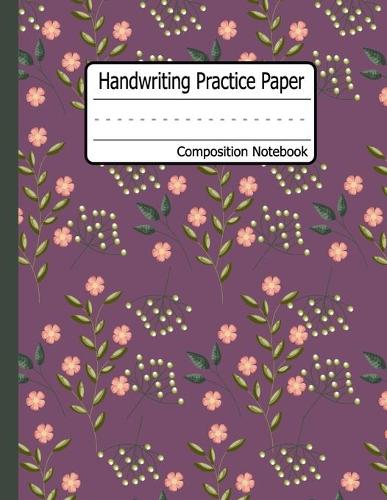 Handwriting Practice paper: Floral Dotted Midline - Grades K-3 K-2 School Exercise Book - 120 Story Pages - mermaid