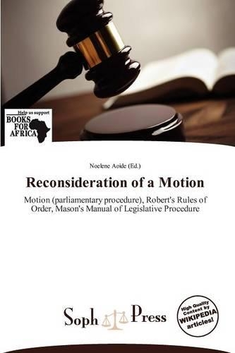 Reconsideration of a Motion