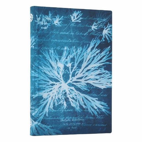 Sea Flowers (Anna Atkins’ Cyanotypes) Mini Lined Softcover Flexi Journal (Elastic Band Closure)