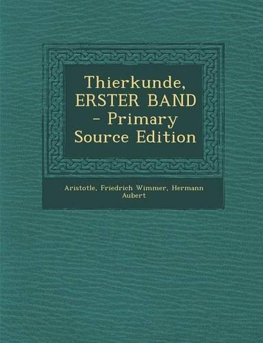 Thierkunde, Erster Band