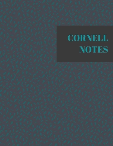 Cornell Method Notebook: Perfect for studying, notetaking, college work: Teal pattern cover