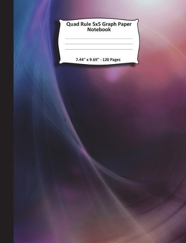 Quad Rule 5x5 Graph Paper Notebook. 7.44" x 9.69". 120 Pages: Color Form Creative 3D Design Cover. Square Grid Paper, Graph Ruled Notebook. Math and Science Notebook for teens and adults. 5x5 grid per inch. Lar