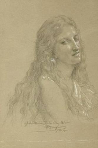 "Drawing of a Woman" by William-Adolphe Bouguereau: Journal (Blank / Lined)(Art of Life Journals)