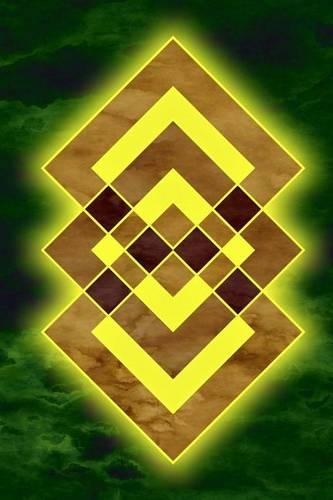 Cool Artistic Squares on Green