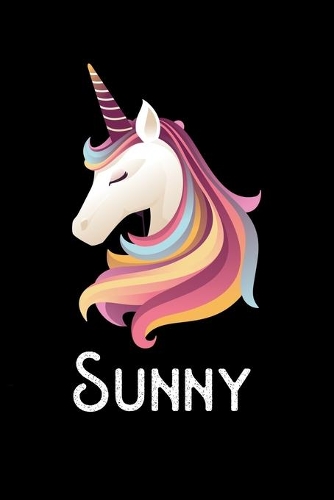Sunny: Journal (Diary, Notebook) Personalized Custom Name Unicorn Birthday Gift for Girls and Women