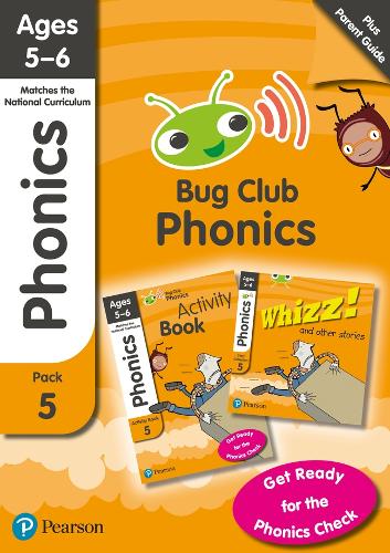 Bug Club Phonics Learn at Home Pack 5, Phonics Sets 13-26 for ages 5-6 (Six stories + Parent Guide + Activity Book): (BUG CLUB)