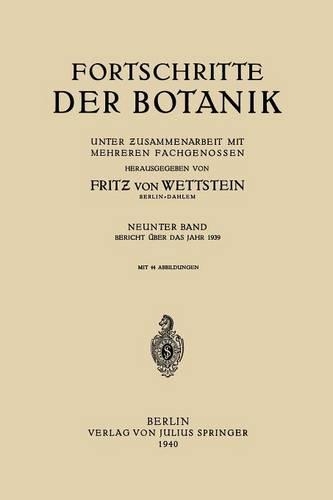 Fortschritte der Botanik: Neunter Band(German)