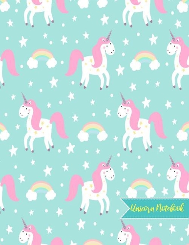 Unicorn Notebook: Cute Kawaii Journal and Diary Large 8.5 x 11 Matte Cover with Blank Lined Ruled White Paper Interior - Perfect for School, Gifts for Kids (Girls and