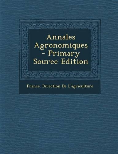 Annales Agronomiques