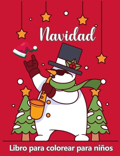 Libro para colorear de Navidad para niños de 4 a 8 años.