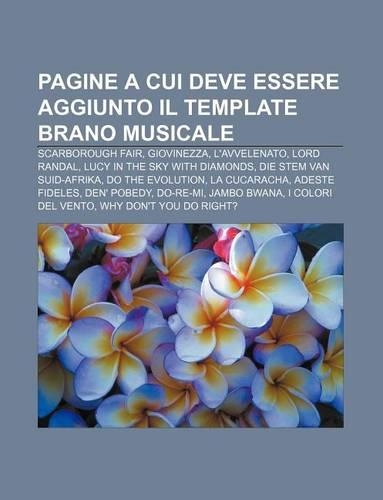 Pagine a Cui Deve Essere Aggiunto Il Template Brano Musicale