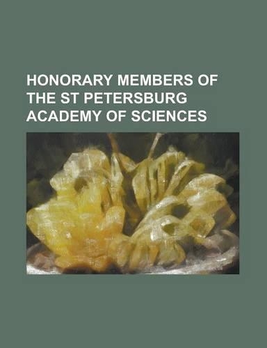 Honorary Members of the St Petersburg Academy of Sciences