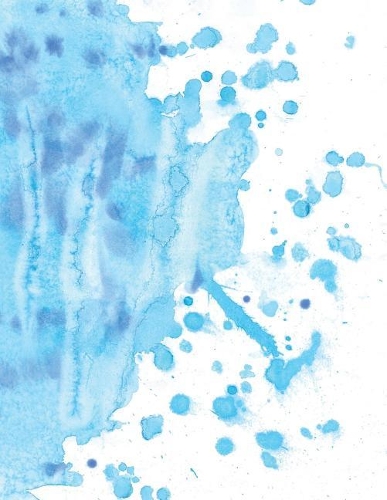 Daily Planner Journal: 365 + Days Bullet Journaling Blank Notebook with sections for date, time, notes, lists & doodles! 8.5 x 11 size, 380 pages + Calendars Blue Watercol