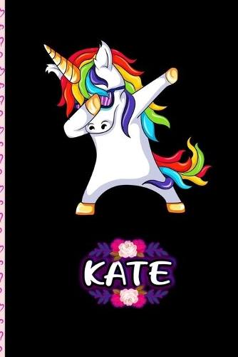 Kate - Dabbing Unicorn personalized named Notebook