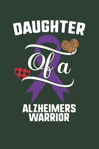 Daughter Of A Alzheimers Warrior: Alzheimers Awareness Leopard Buffalo Plaid Family Gift