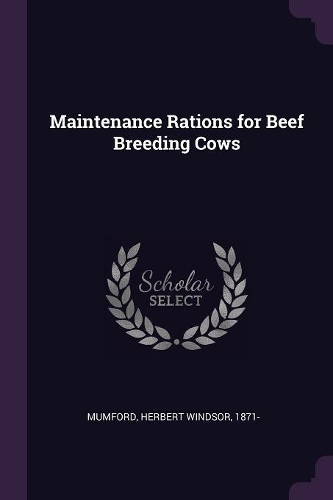 Maintenance Rations for Beef Breeding Cows