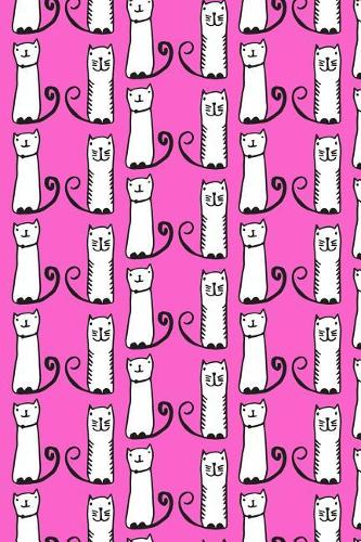 Journal Notebook For Cat Lovers Funny Tall Cats Pattern 5