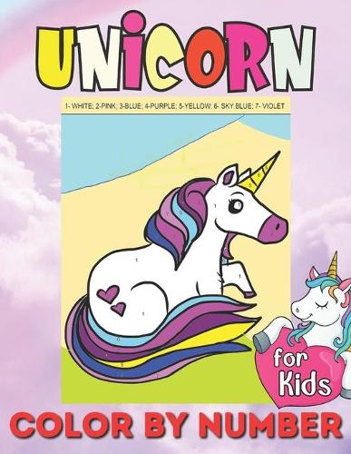 Unicorn Color by Numbers for Kids
