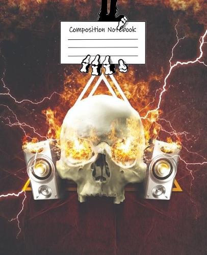 Skull with Speakers College Ruled Journal