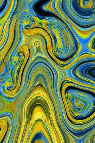 Artistic Journal Yellow Blue Green