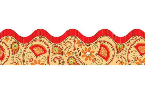 Pretty Paisley Scalloped Borders