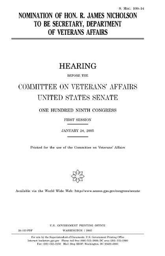 Nomination of Hon. R. James Nicholson to Be Secretary, Department of Veterans Affairs
