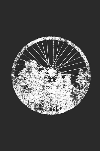 Bicycle Wheel With Forest Silhouette